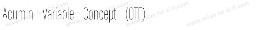 Acumin Variable Concept (OTF) Extra字体转换
